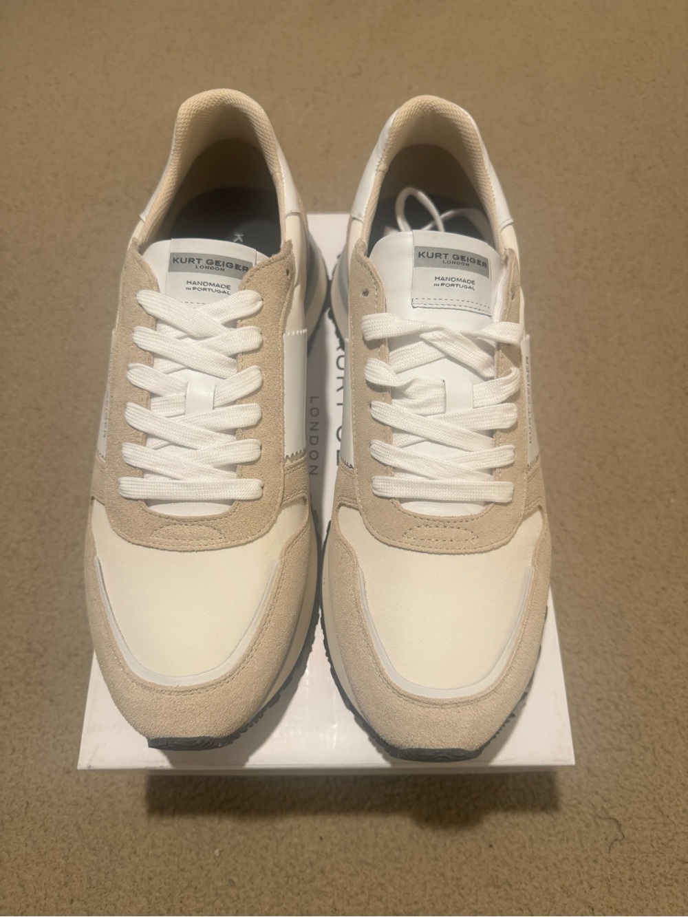 Kurt Geiger Men's Cream & White Sneakers